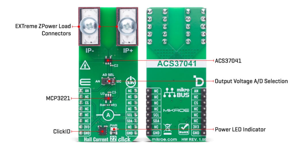 Mikroe MIKROE-6632 Hall Current 22 Click